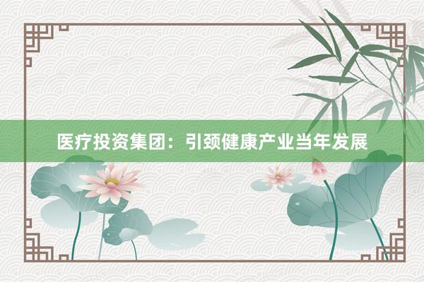 医疗投资集团：引颈健康产业当年发展